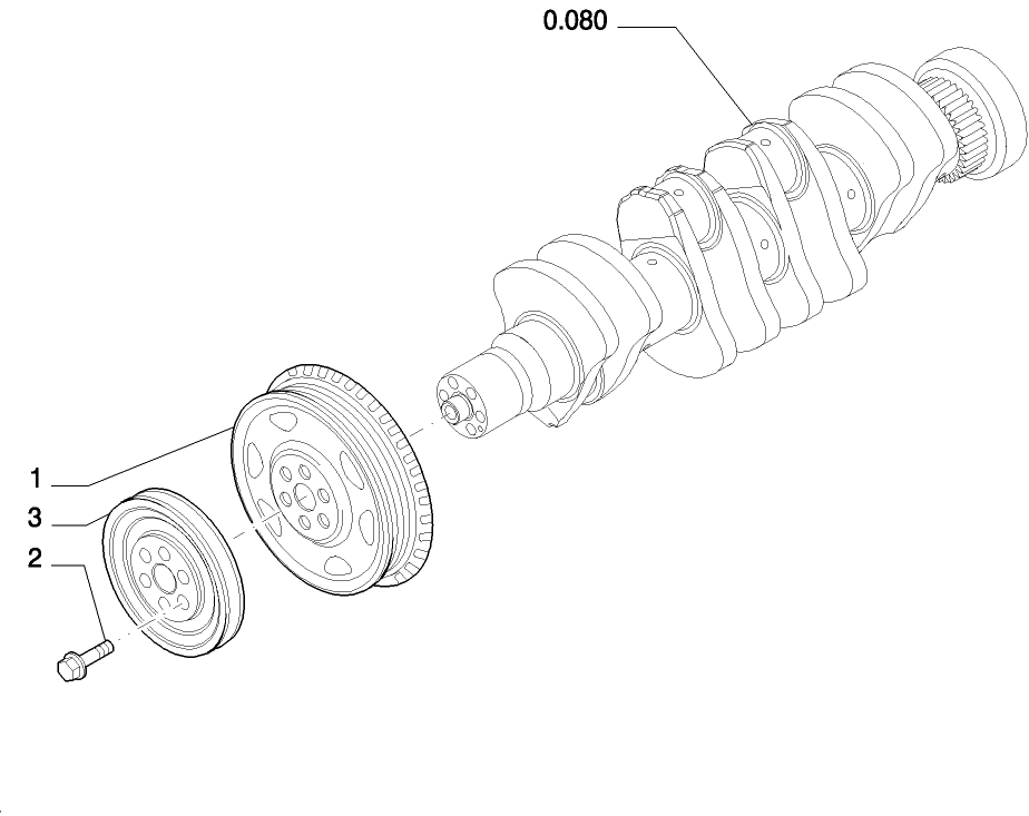 0.084(01) PULLEY - CRANKSHAFT