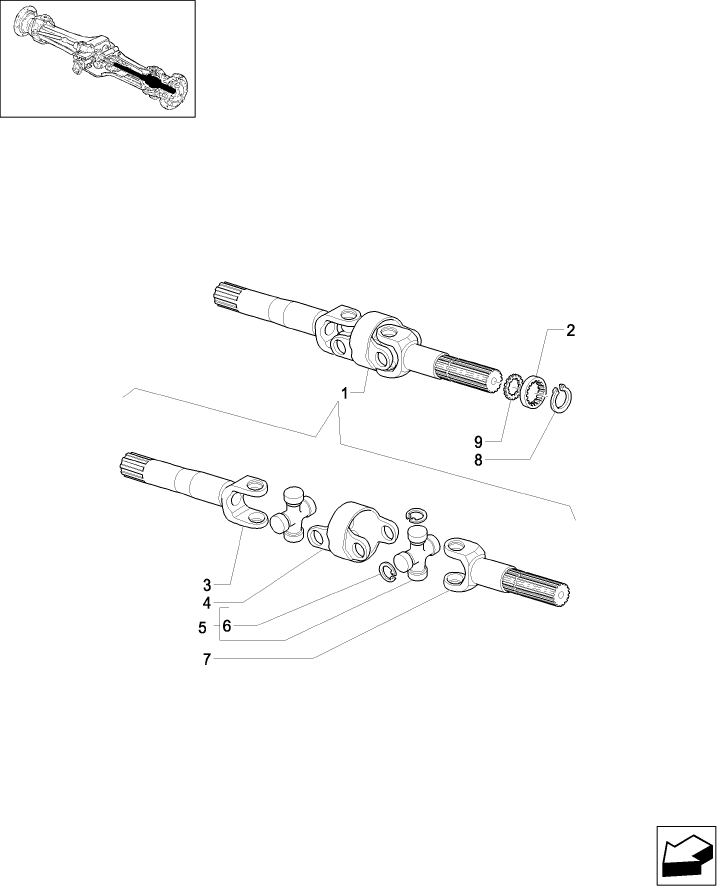 402(06) 4WD FRONT AXLE, DRIVE SHAFT
