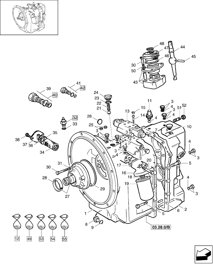 03.28.0/ 0A(01) GEARBOX - POWERSHUTTLE