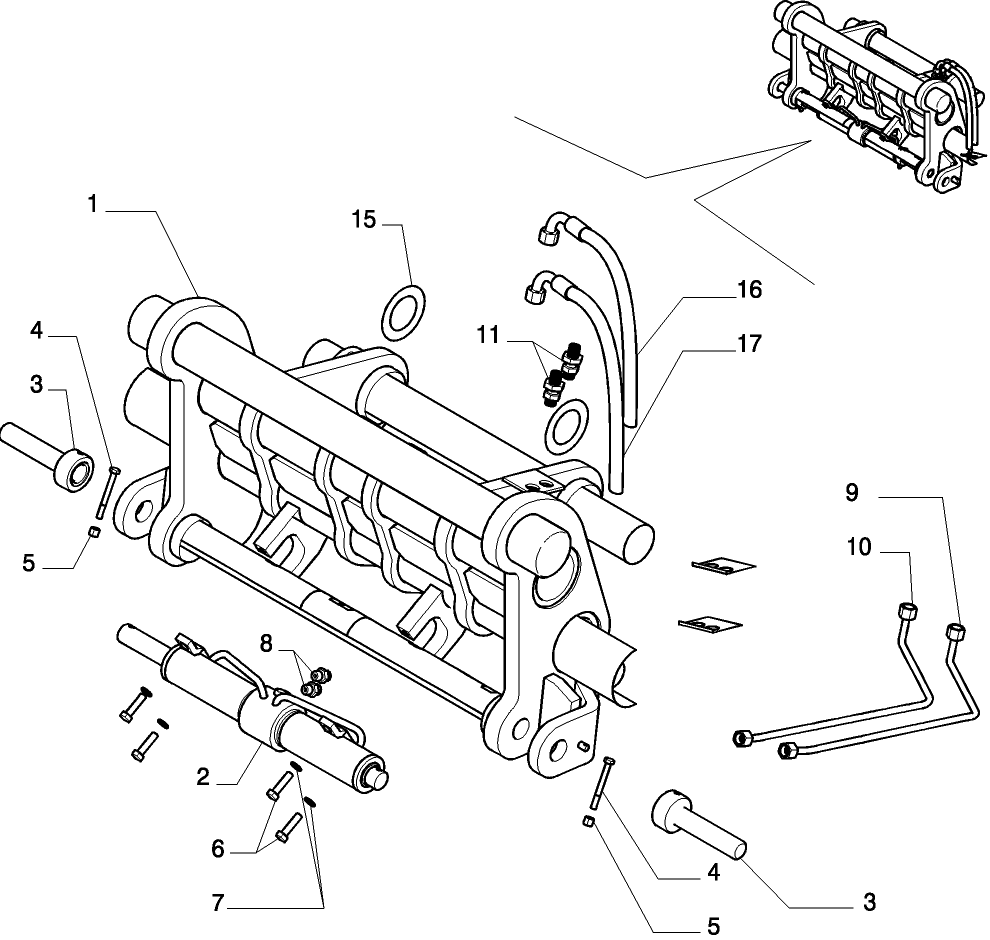 9.81128(01) HYDRAULIC QUICK COUPLING - COMPONENTS - OPTIONAL CODE 749124011