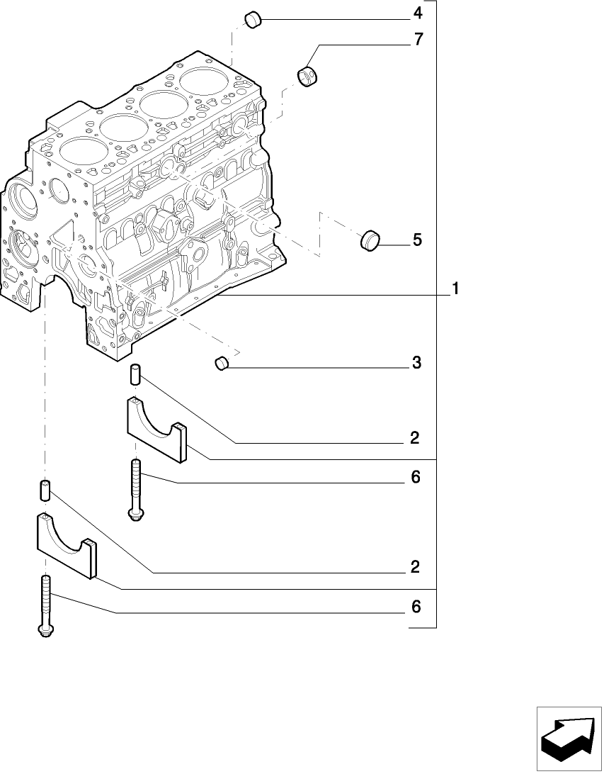 0.04.0/01(01) CRANKCASE - ENGINE VERSION (02)
