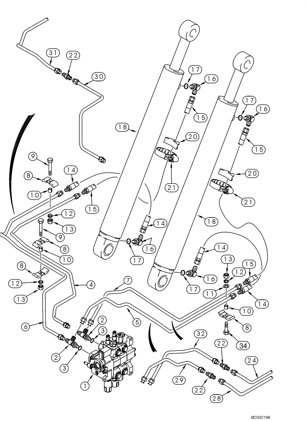 08 -03 HYDRAULICS - CYLINDER, LOADER LIFT