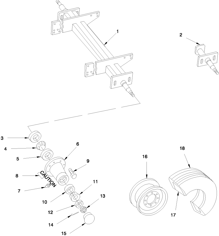002 AXLE & WHEEL HUB