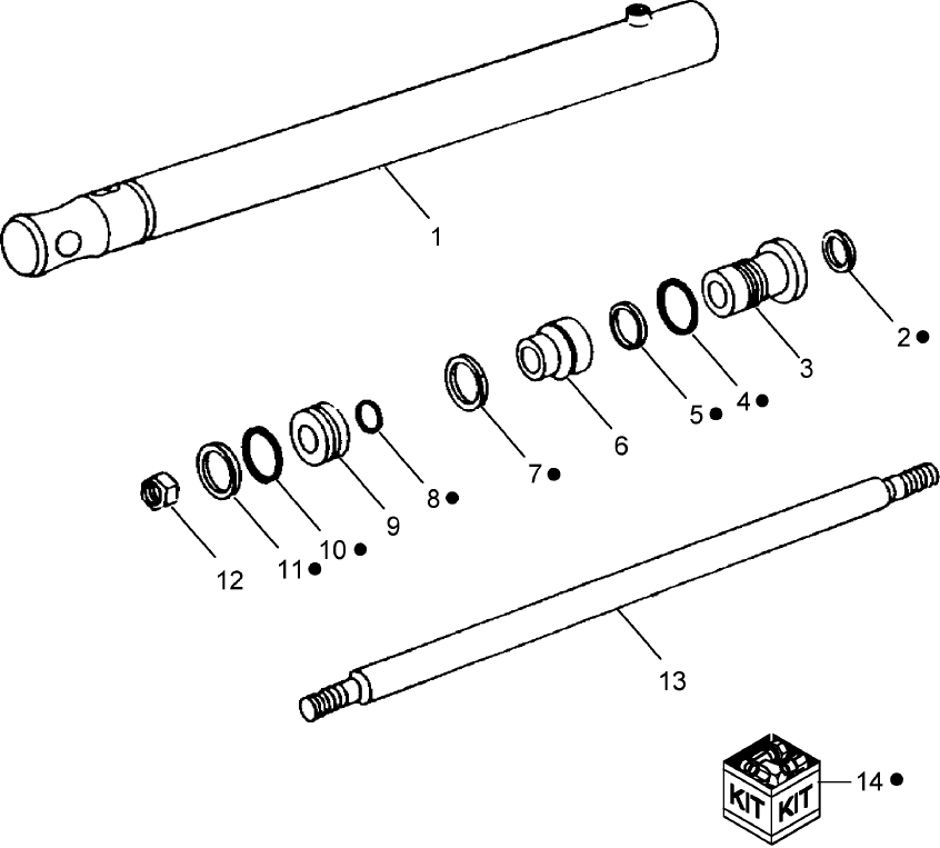008(1) HYDRAULIC APRON CONTROL CYLINDER