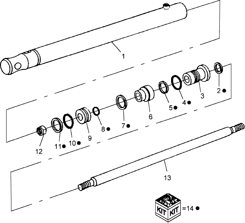 006(1) HYDRAULIC APRON CONTROL CYLINDER, BSN