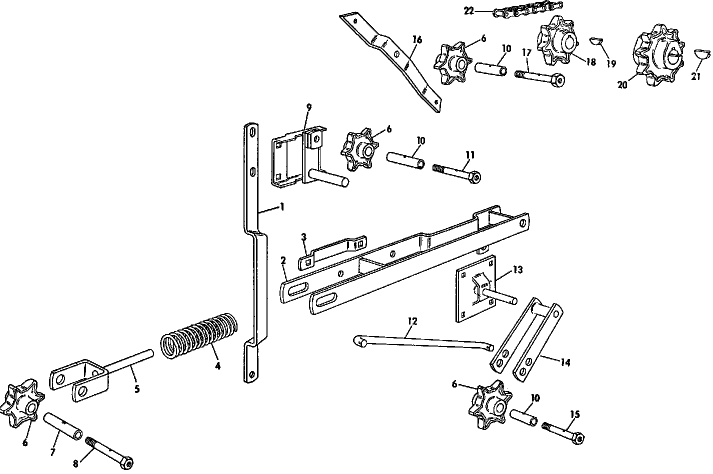 006 LEFT SIDE LIFTERS, SPROCKETS & CHAINS, 200 & 202