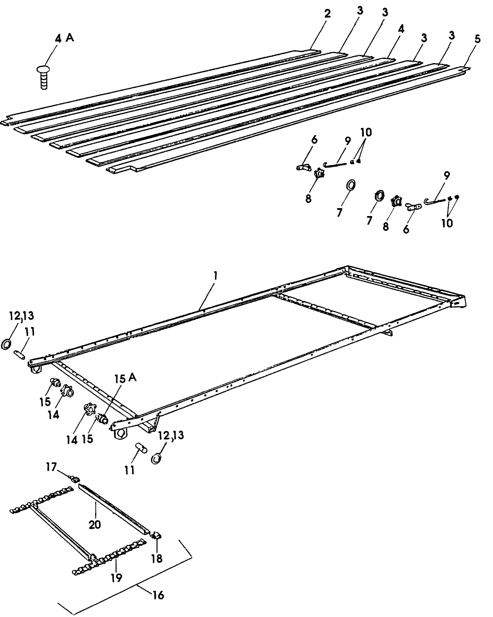 002 MAIN FRAME, BOARDS, APRON & DRIVE SHAFT, 202T & 212S