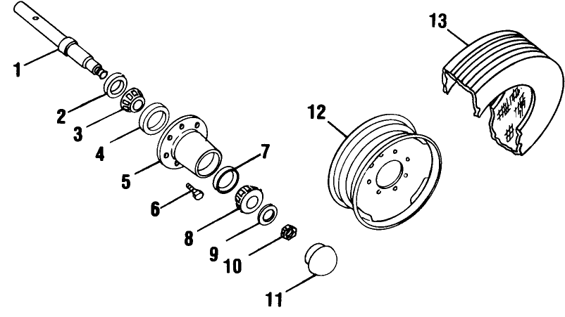 008 WHEEL, HUB & AXLE