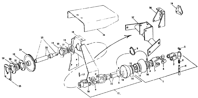 001 PTO & DRIVESHAFT, 327 SINGLE & TRIPLE BEATER MANURE SPREADERS