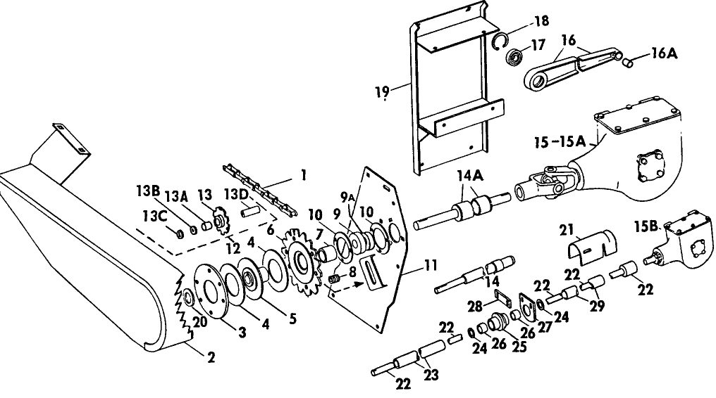 003 CLUTCH PROPELLER TUBE AND GEARBOX