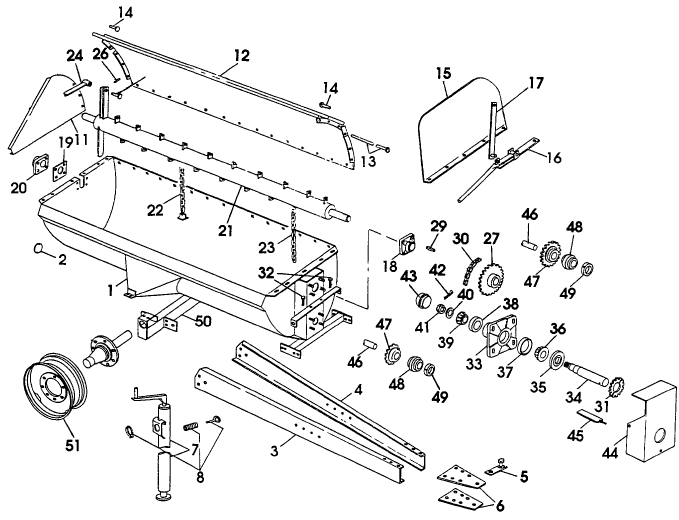 007 TANK & AXLE, USED BETWEEN SN 1610 & 1704, 344 AND USED BETWEEN SN 4872 & 5661, 345, 345L