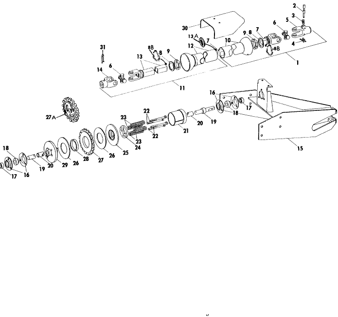 001 P.T.O. & DRIVE SHAFT GROUP, MODEL 470 & 475