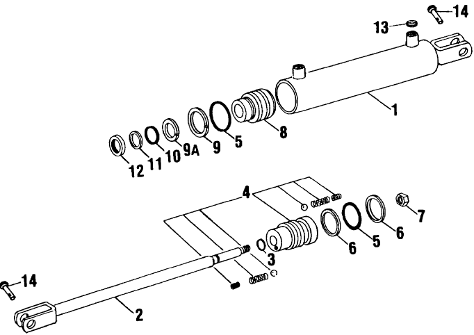 018(3) HYDRAULIC ENDGATE CYLINDER, ENERGY MFG. CORP. #A-5869