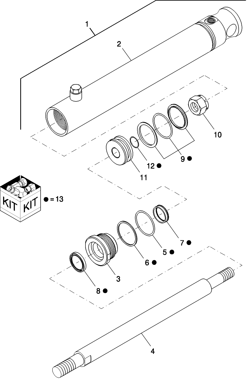 009(2) HYDRAULIC APRON CONTROL CYLINDER