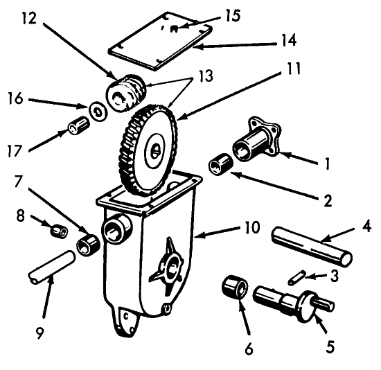 008 WORM GEAR CASE ASSEMBLY