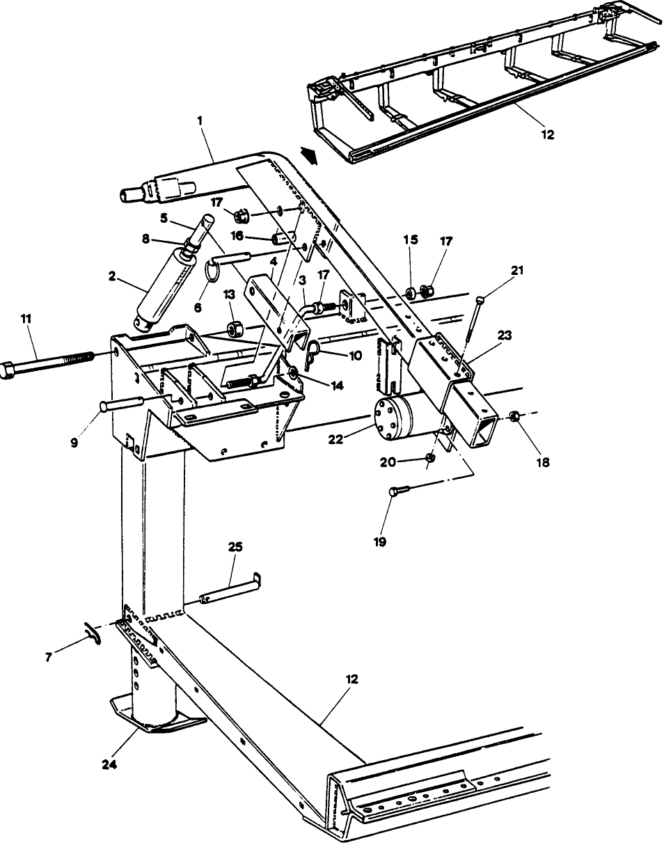 001 REEL ARMS & TABLE FRAME