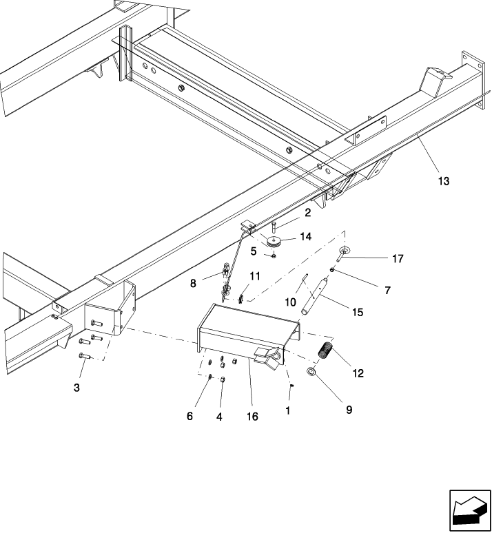 04.020.1 WHEELED BOOM LATCH ASSEMBLY - 4 AND 6 SECTION