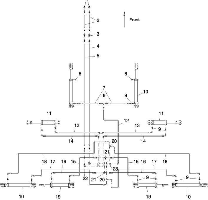 03.060.1 SUSPENDED BOOM - HYDRAULIC LAYOUT