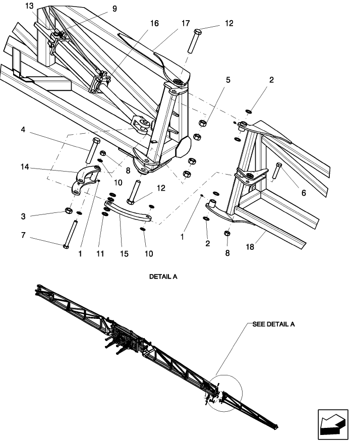 E.10.C(07) SUSPENDED BOOM - 80' - 100' FOLD LINKAGE ASSEMBLY