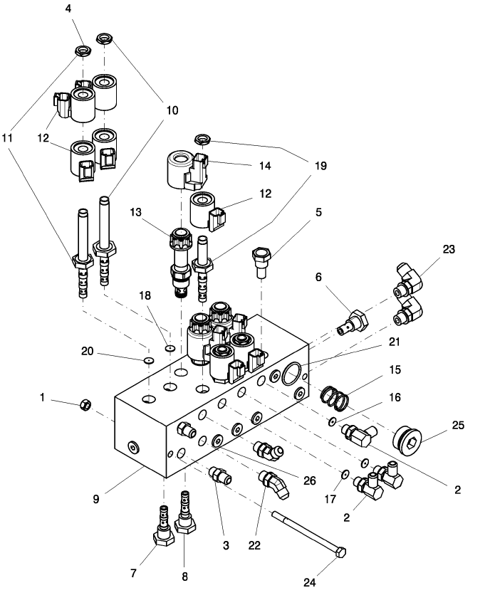 H.20.G(04) HYDRAULIC - SUSPENDED BOOM - BLOCK ASSEMBLY