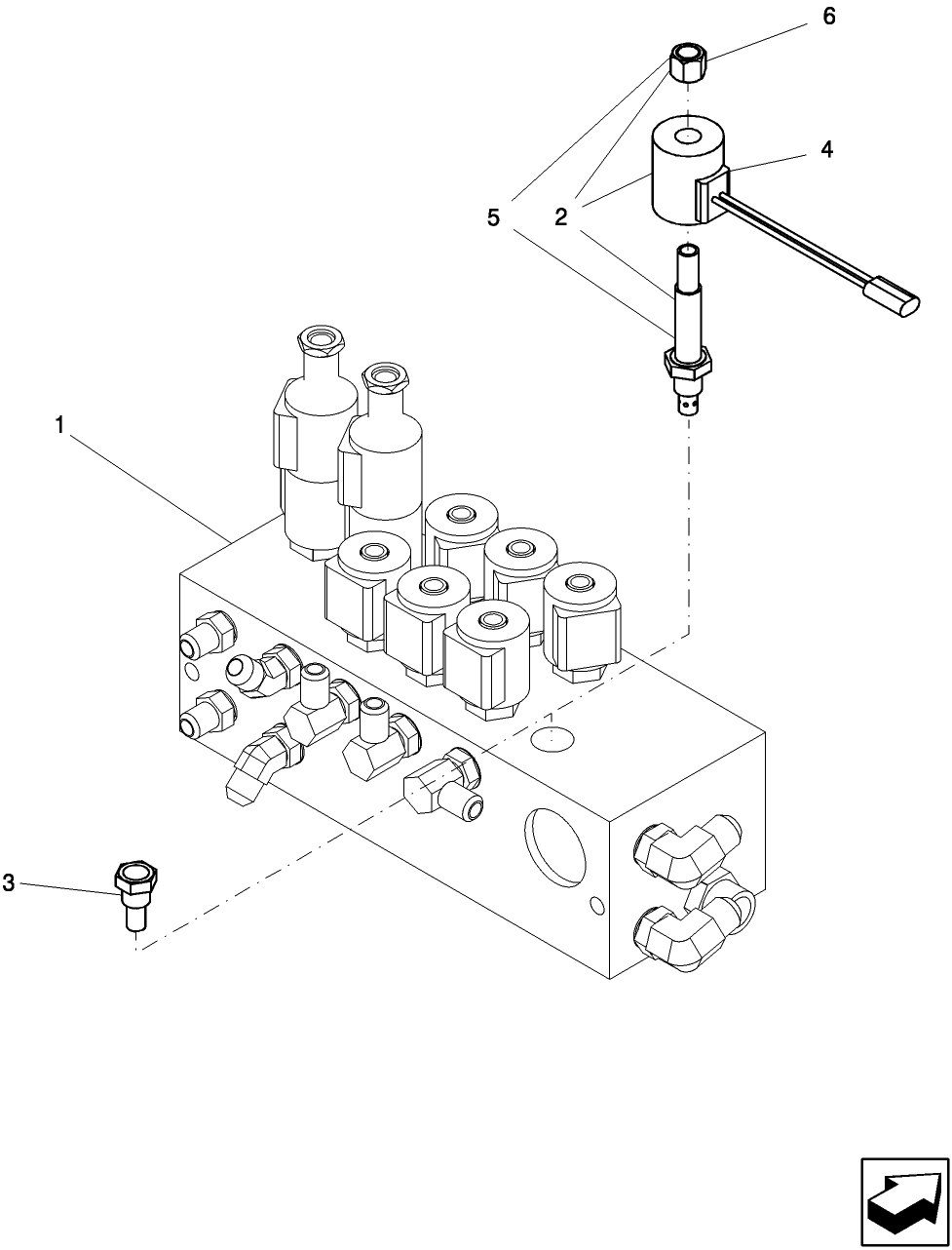 H.20.G(05) HYDRAULIC - SUSPENDED BOOM - OPEN CENTER DUMP VALVE