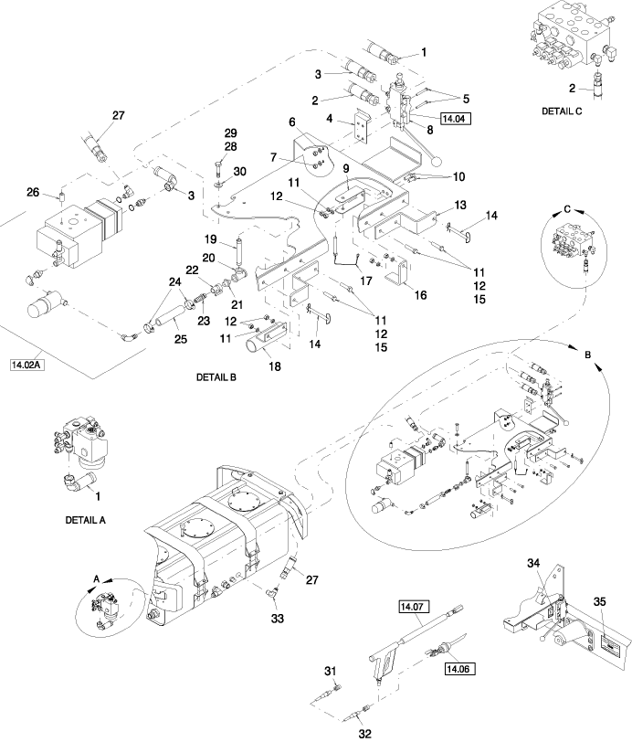 14.02 PRESSURE WASHER ASSEMBLY, PRIOR TO SERIAL # 735015
