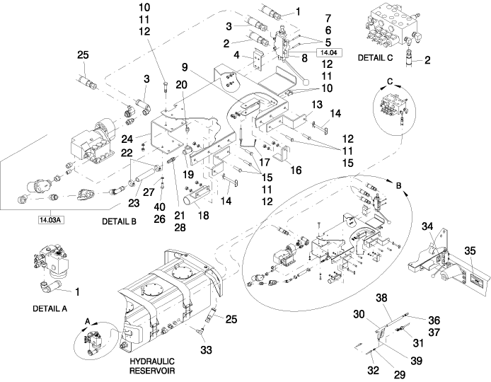 14.03 PRESSURE WASHER ASSEMBLY, SERIAL # 735015 AND LATER