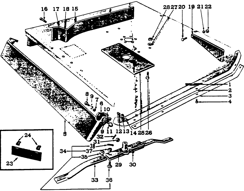 001 FRAME & BLADE ASSEMBLY - 22-47,22-60,22-70,22-112