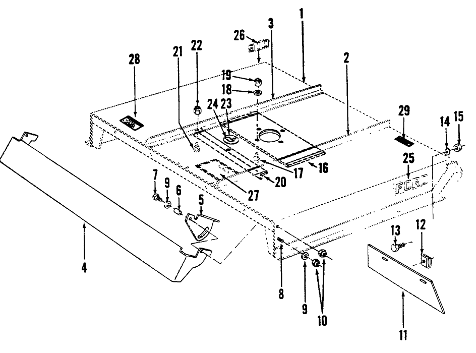002 FRAME PARTS 72"  MODELS 22-141,22-171,22-172/22-198/22-199/22-222/