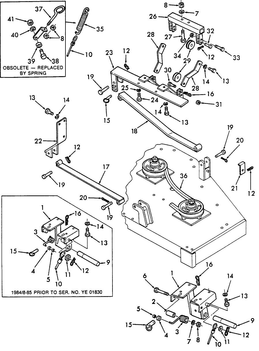 001 MOWER SUSPENSION