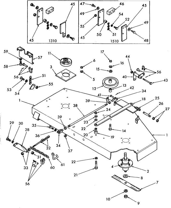 002 CUTTING & LIFT COMPONENTS, MODELS 22AB5303 & 22AB5304