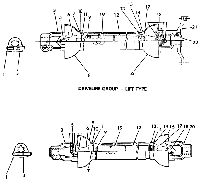 010 DRIVELINE GROUP, PULL TYPE