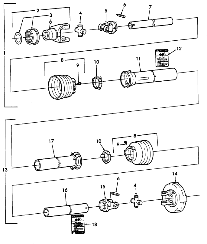 007 DRIVELINE, MODELS 9606372 & 9606373,12-87/