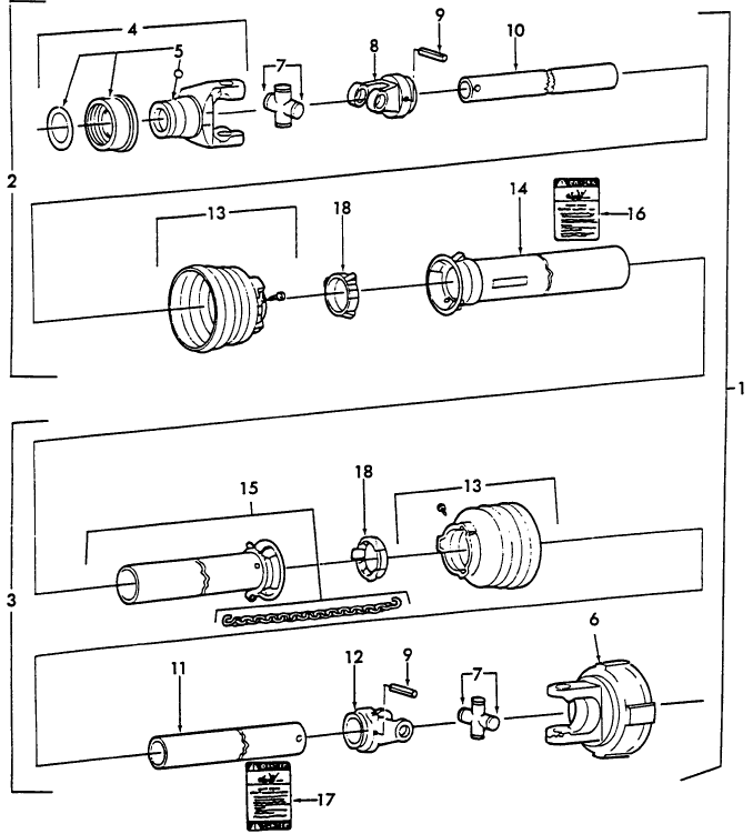 006 DRIVELINE, 60" & 72", BMB-8895