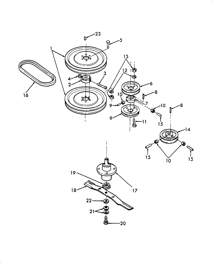 003A BLADE AND PULLEY ASSEMBLY, (11-79/)