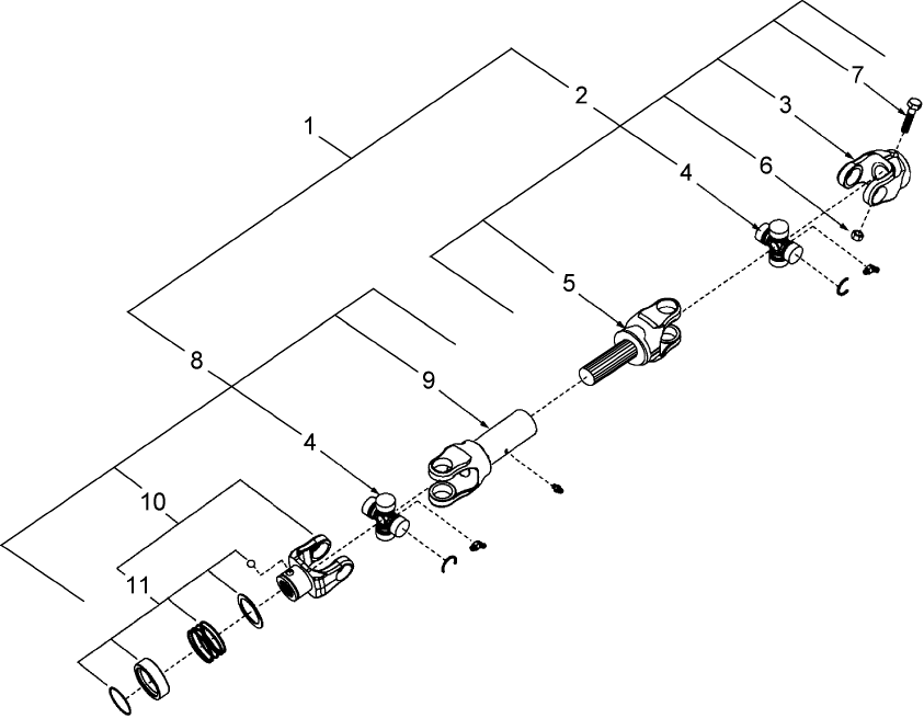 029 DRIVELINE COMPONENTS - 54" & 60" ON & ASN A8AY094