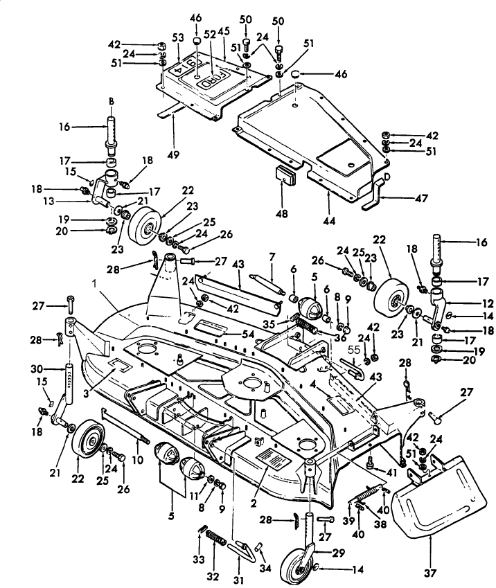 Ford 914 mower deck belt routing #9