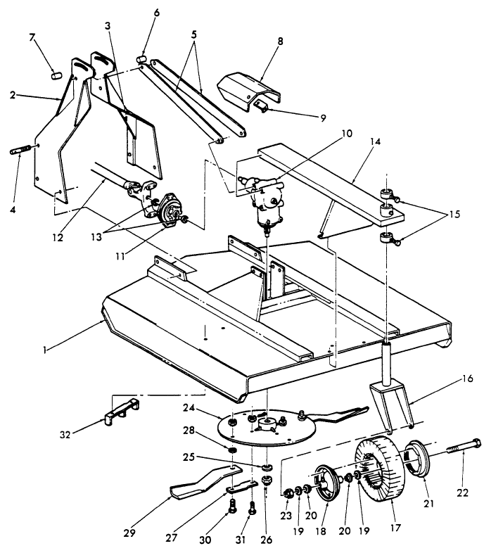 002 MAIN SHIELD, KNIVES, GAUGE WHEEL & RELATED PARTS SERIES 940 & 942,