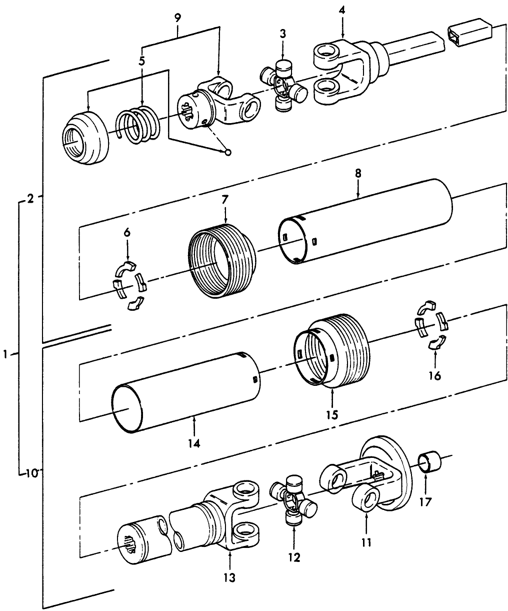 017 DRIVELINE - 84", (LIFT TYPE) (10-86/10-87)