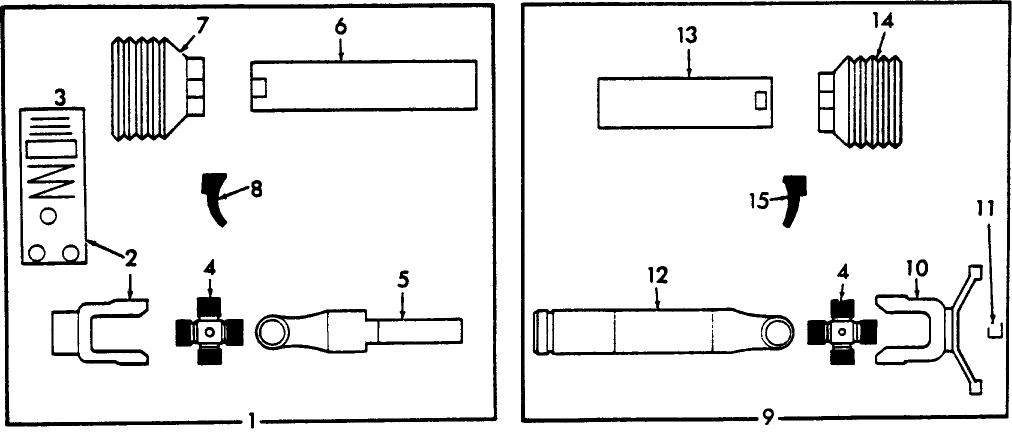 015 DRIVELINE - 60" & 72" (11-85/9-87) & 84" (LIFT TYPE) (11-85/9-86)