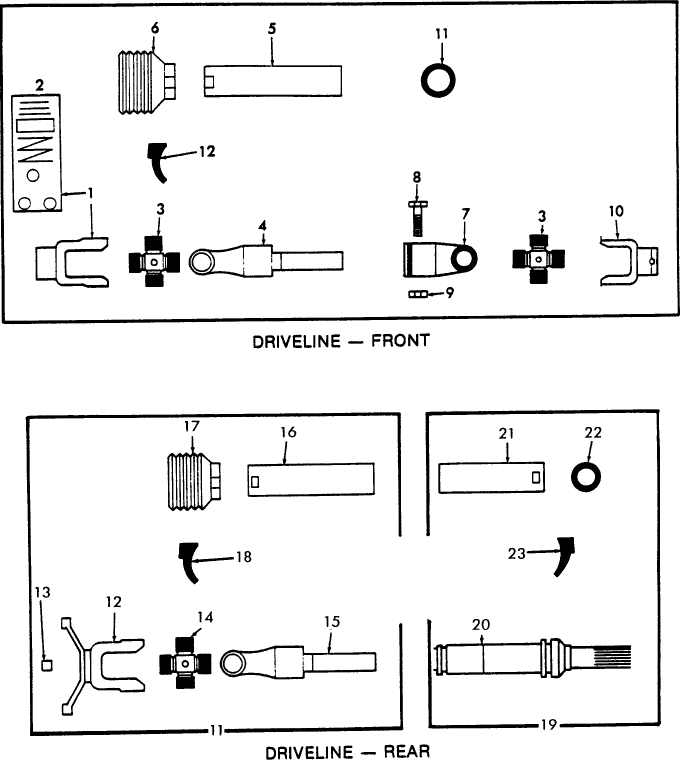 016 DRIVELINE - 84" (PULL TYPE) (11-85/10-89)
