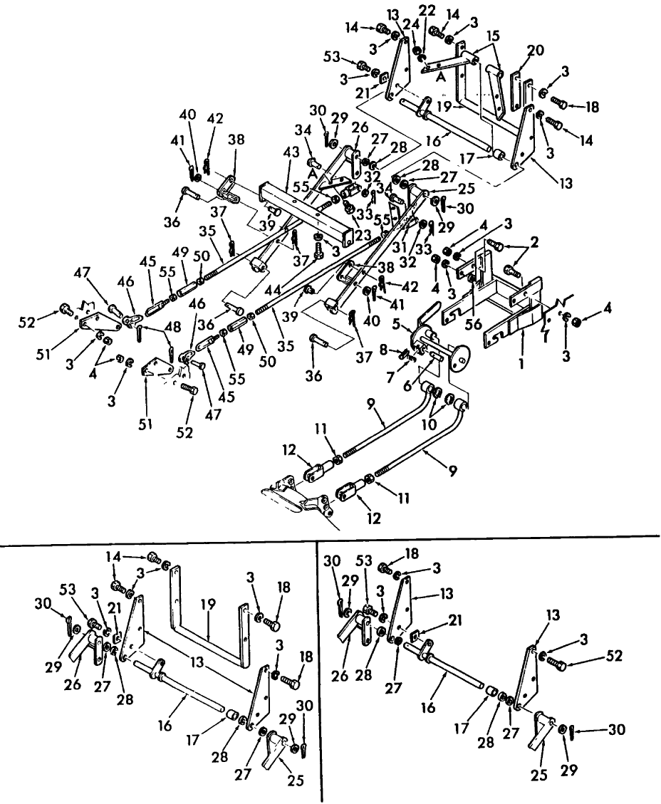 009 MOUNTING LINKAGE - 48" - COMPONENT 9607333, 9802797