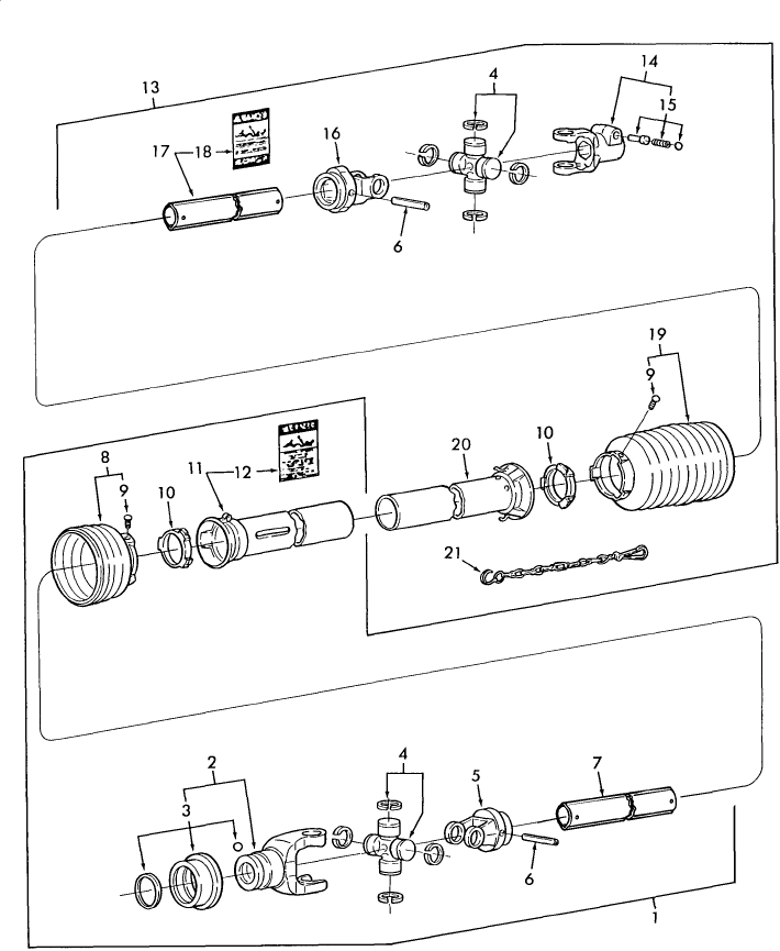 006A DRIVELINE ASSEMBLY ASN A5AC965 48", A6AD000 60", A5AE515 72"