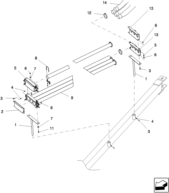 F.10.D(28) TOW BETWEEN CONNECTOR MOUNTS