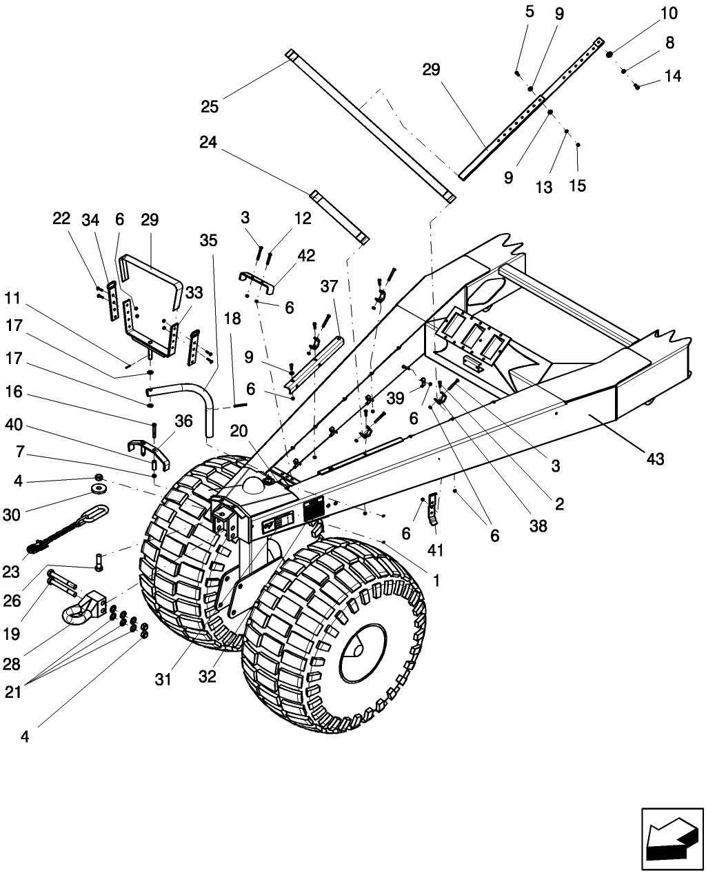 E.10.B(03) FRONT FRAME - TOW BEHIND
