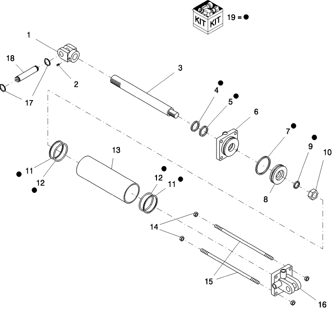 A.10.A(15) HYDRAULIC CYLINDER - 2" X 10" - 2500 PSI