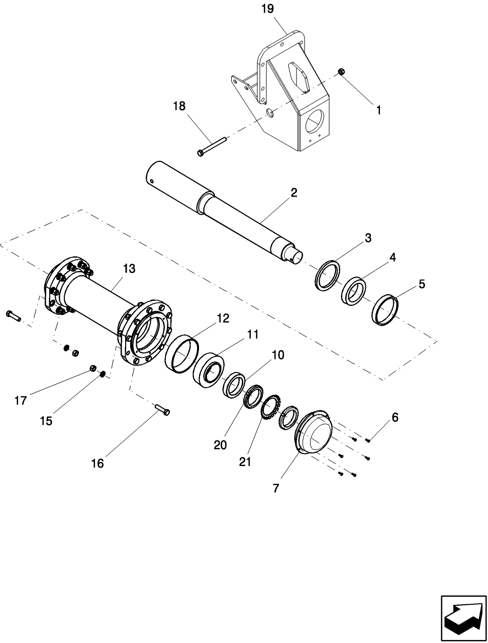 D.13.B(09) REAR DUAL HUB/SPINDLE (ASN PNL011089)