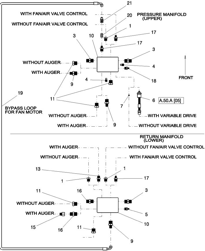 A.10.A(06) HYDRAULICS - MANIFOLD (1ST AND 2ND SERIAL NO. RANGE)