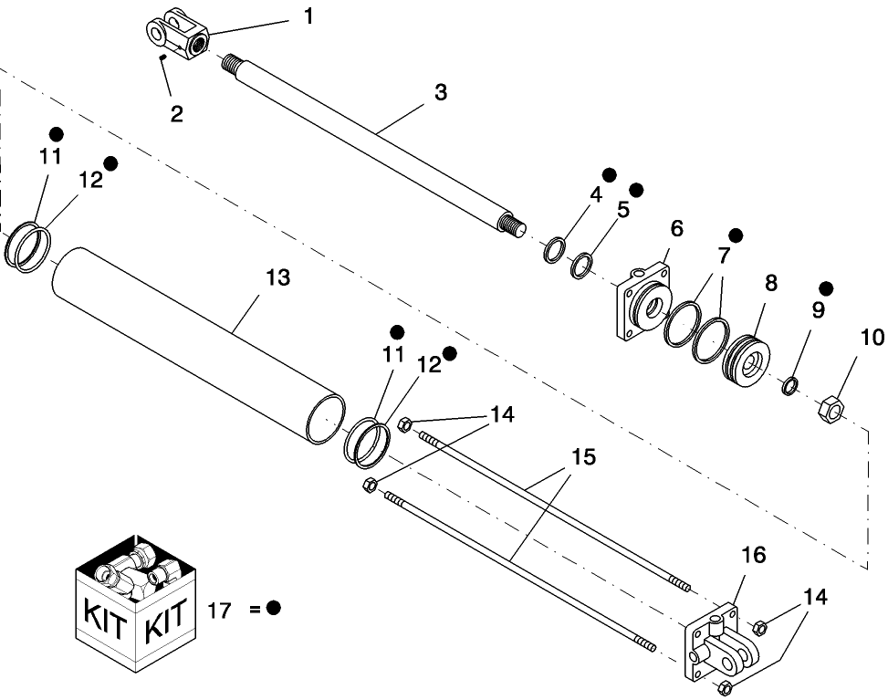 2.031.1 4" X 32" HYDRAULIC CYLINDER - MONARCH