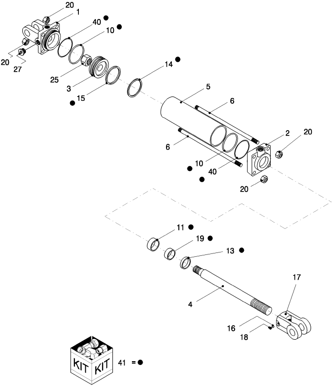 2.051.1 5" X 30" AND 5" X 40" CYLINDER (MONARCH) WITH SAE PORTS